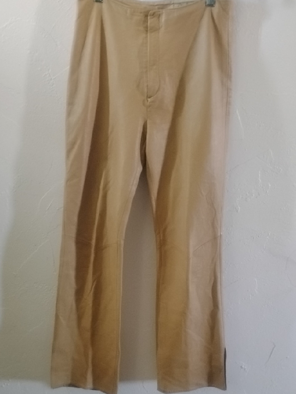 Rem Garson Tan Leather Women's Pants Sz 8